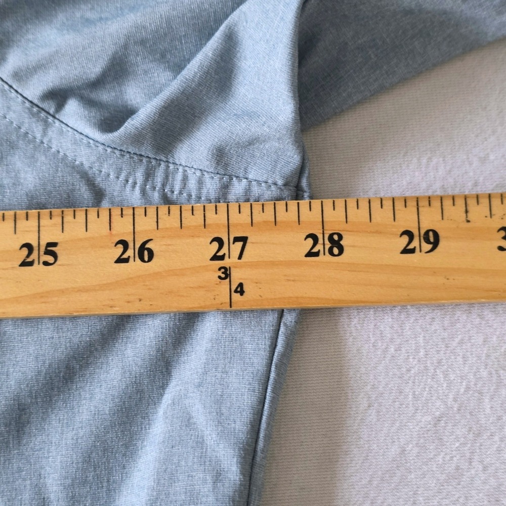 LL Bean No Fly Zone Shirt Men Blue Insect Repellent Long Sleeve Hiking Size 2XL - Picture 7 of 8